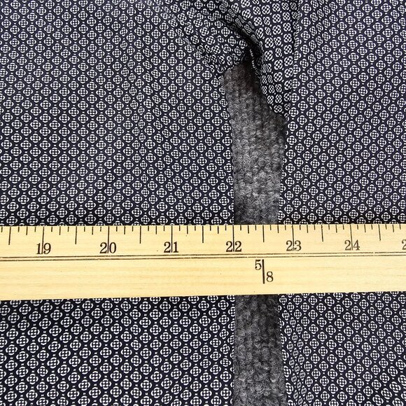 Guess Shirt Mens Large Black Gray Geometric Button Up Long Sleeve‎ Slim Fit - Picture 4 of 8